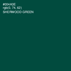 #004A3E - Sherwood Green Color Image